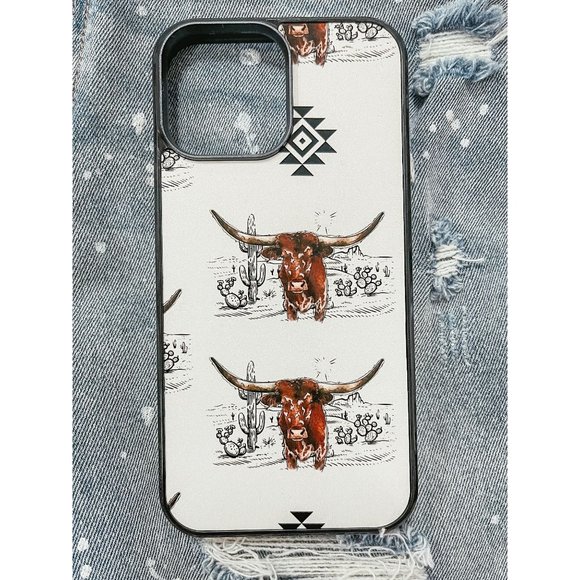 AZTEC LONGHORN Graphic iPhone Case - Picture 2 of 2